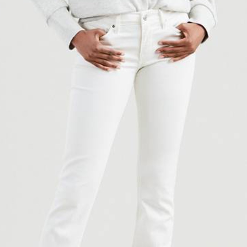 LEVI'S 712 Slim Western White Skinny Ankle Jeans 26" x 24"